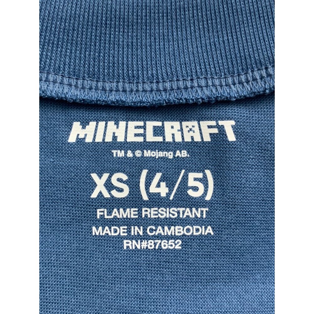 Minecraft Kids Boys 3-Piece Pajama Set With T-Shirt Shorts & Pants XS 4/5 - Picture 4 of 7